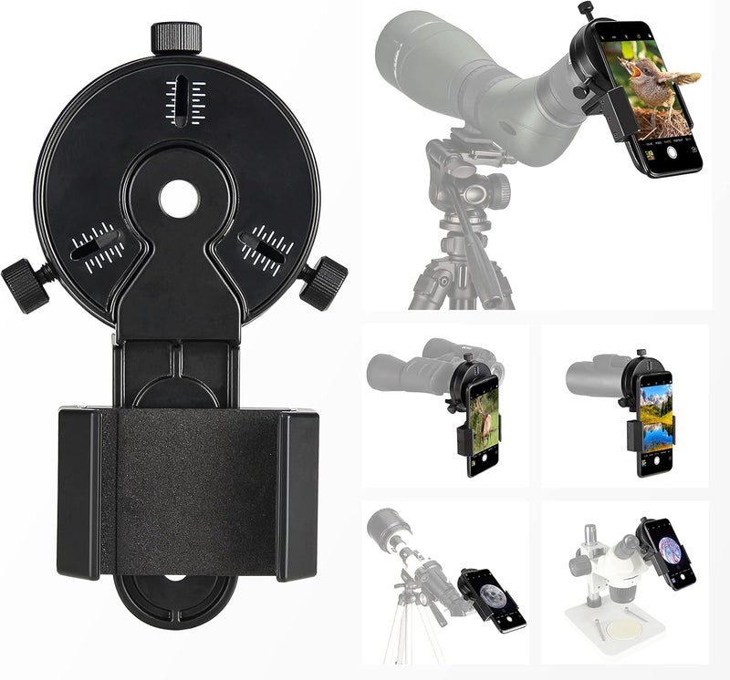 Celticbird Upgrade Smartphone Scope Adapter Spotting Scope Phone Adapter - Precision Metal Telescope Phone Mount for Spotting Scopes, Binoculars, Monocular, Telescope, Microscope - Image 2